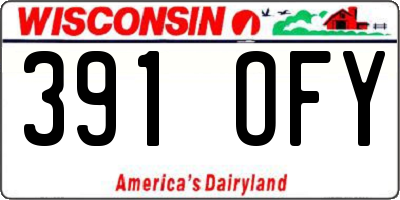 WI license plate 391OFY