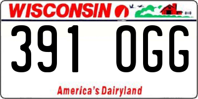 WI license plate 391OGG