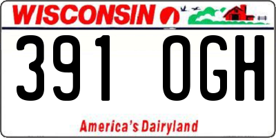 WI license plate 391OGH