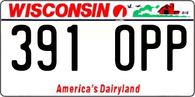 WI license plate 391OPP