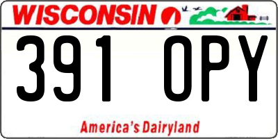 WI license plate 391OPY