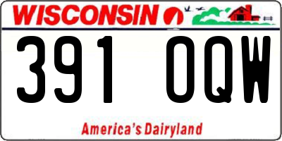 WI license plate 391OQW