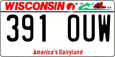 WI license plate 391OUW