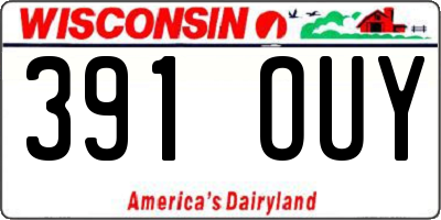 WI license plate 391OUY
