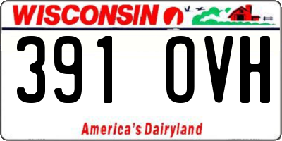 WI license plate 391OVH