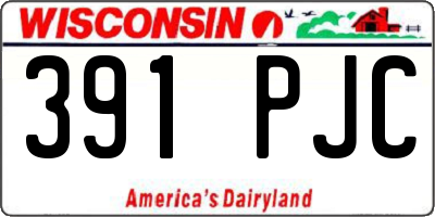 WI license plate 391PJC