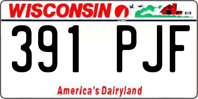 WI license plate 391PJF