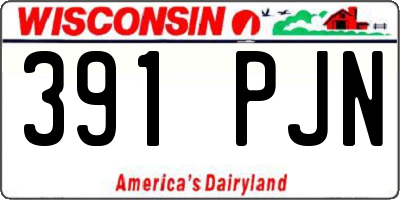 WI license plate 391PJN