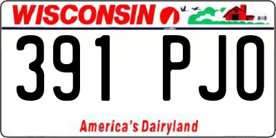 WI license plate 391PJO