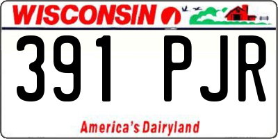 WI license plate 391PJR
