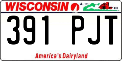 WI license plate 391PJT