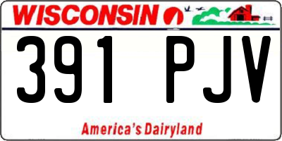 WI license plate 391PJV