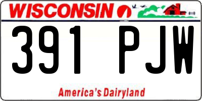 WI license plate 391PJW