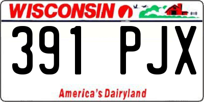 WI license plate 391PJX