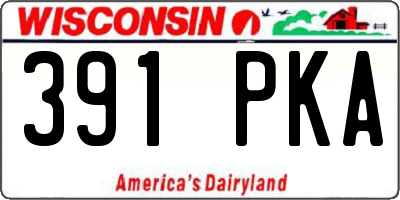 WI license plate 391PKA