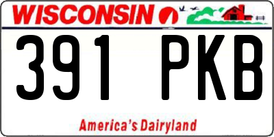WI license plate 391PKB
