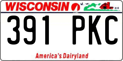 WI license plate 391PKC