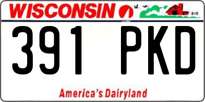 WI license plate 391PKD
