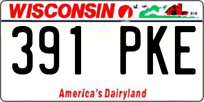 WI license plate 391PKE