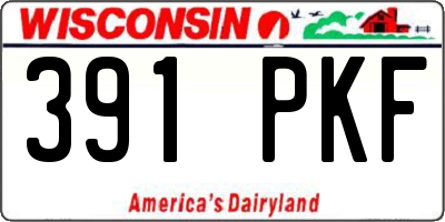 WI license plate 391PKF