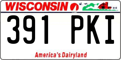 WI license plate 391PKI