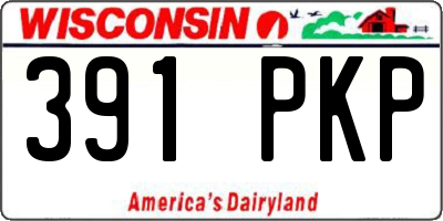 WI license plate 391PKP