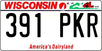 WI license plate 391PKR