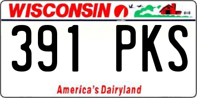 WI license plate 391PKS