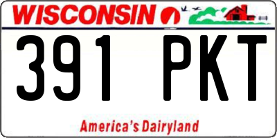 WI license plate 391PKT