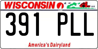 WI license plate 391PLL