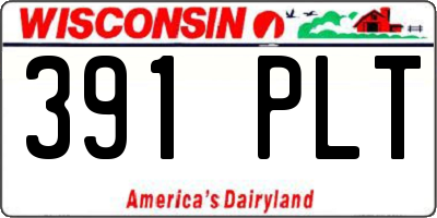 WI license plate 391PLT