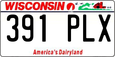 WI license plate 391PLX