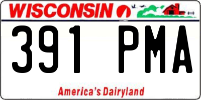 WI license plate 391PMA