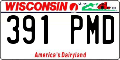 WI license plate 391PMD