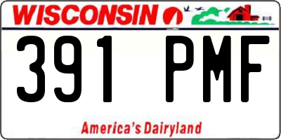 WI license plate 391PMF