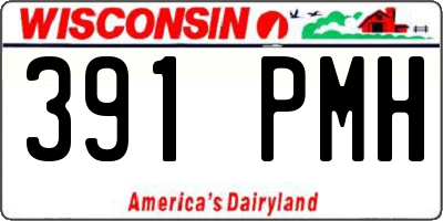 WI license plate 391PMH
