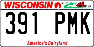 WI license plate 391PMK