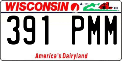 WI license plate 391PMM