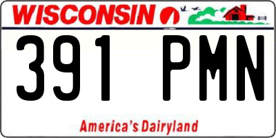 WI license plate 391PMN