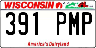 WI license plate 391PMP