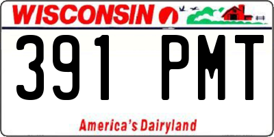 WI license plate 391PMT