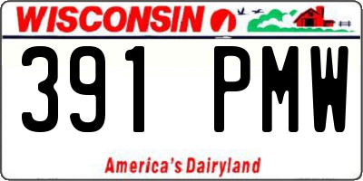 WI license plate 391PMW