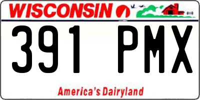 WI license plate 391PMX