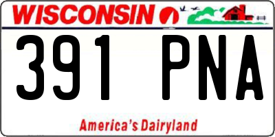 WI license plate 391PNA