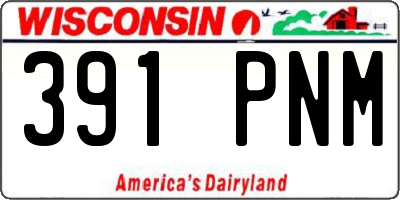 WI license plate 391PNM