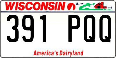 WI license plate 391PQQ