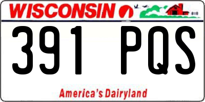 WI license plate 391PQS