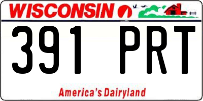 WI license plate 391PRT