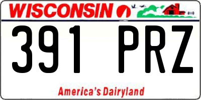 WI license plate 391PRZ