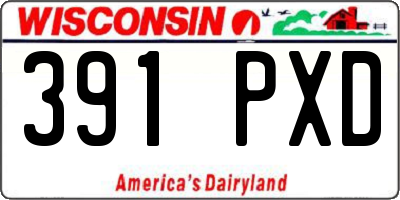 WI license plate 391PXD